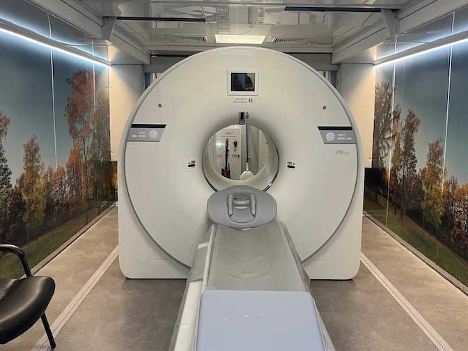 a pet scanner/c.t. scanner